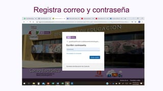 Registra correo y contraseña
 