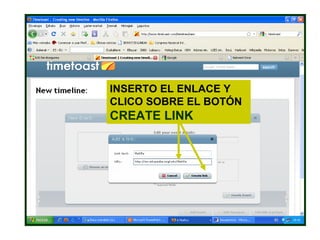 INSERTO EL ENLACE Y CLICO SOBRE EL BOTÓN  CREATE LINK 