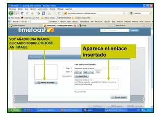 Aparece el enlace insertado VOY AÑADIR UNA IMAGEN, CLICANDO SOBRE  CHOOSE AN  IMAGE 
