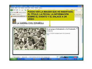 PUEDO VER LA IMAGEN QUE HE INSERTADO, EL TÍTULO, LA FECHA, LA INFORMACIÓN SOBRE EL EVENTO Y EL ENLACE A UN VÍDEO 