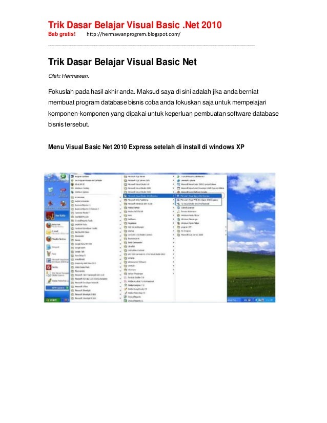 Dasardasar Vb Net Tutorial Visual Basic Networking