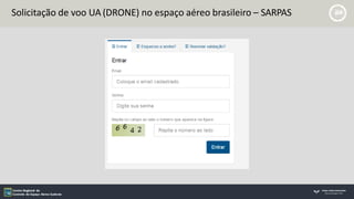 Solicitação de voo UA (DRONE) no espaço aéreo brasileiro – SARPAS
 