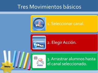 Tres Movimientos básicos Menu 