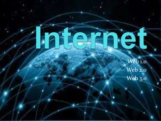 Web 1.0
Web 2.0
Web 3.o
 