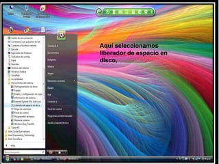 Aquí seleccionamos liberador de espacio en disco,