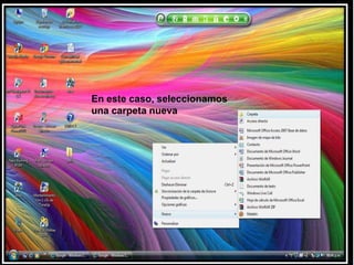 En este caso, seleccionamos una carpeta nueva