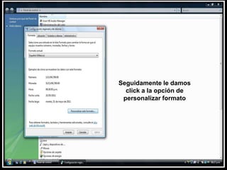 Seguidamente le damos click a la opción de personalizar formato