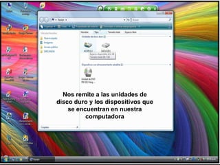 Nos remite a las unidades de disco duro y los dispositivos que se encuentran en nuestra computadora