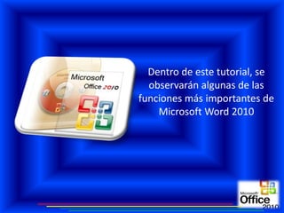 Tutorial word 2010 | PPTX