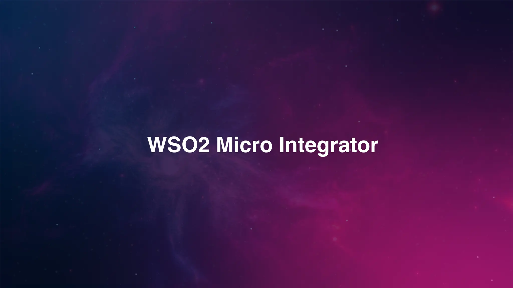 WSO2 Micro Integrator
 