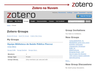 Zotero na Nuvem
 