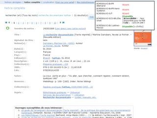Jabes 2010 - Tutoriels - Sudoc : de nouveaux services "Enrichir le Sudoc"