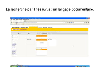 La recherche par Thésaurus : un langage documentaire.

 