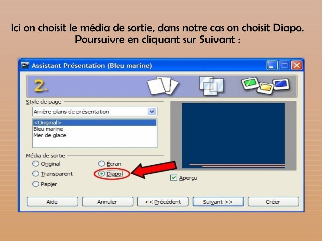Tutoriel diaporama open office impress
