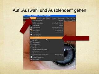 Auf „Auswahl und Ausblenden“ gehen
 
