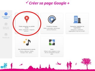 Créer sa page Google +
 