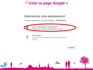 Créer sa page Google +
 