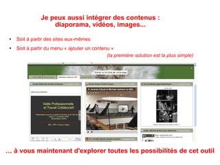 Dans les « widgets essentiels », je m'abonne à mes sites de réseaux : attention, je dois entrer mes identifiants pour y accéder 