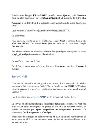 Tutoriel sur Installation de Cacti sous plateforme Windows | PDF
