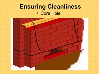 Ensuring Cleanliness
• Core Hole
 