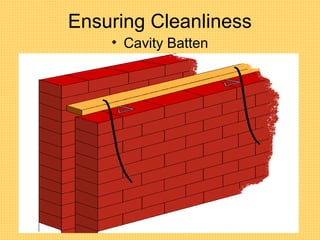 Ensuring Cleanliness
• Cavity Batten
 