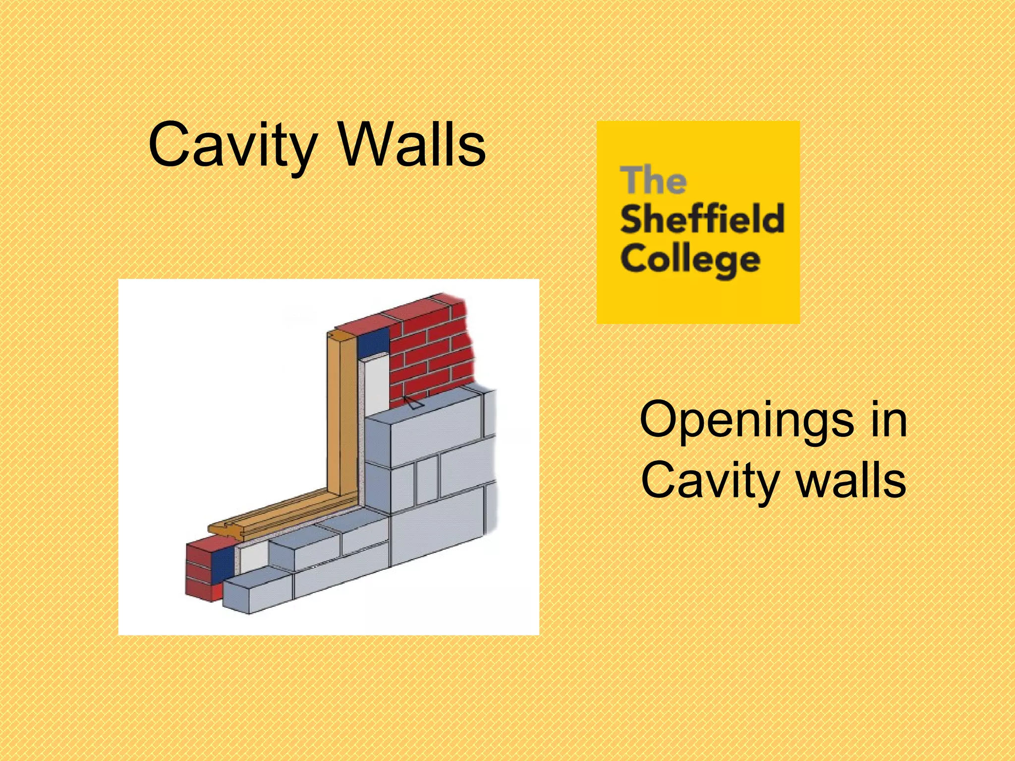 Tutor openings in cavity walls .ppt 5 | PPT