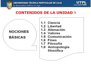 CONTENIDOS DE LA UNIDAD  1 