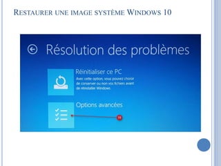 RESTAURER UNE IMAGE SYSTÈME WINDOWS 10
 