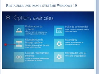 RESTAURER UNE IMAGE SYSTÈME WINDOWS 10
 