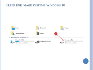 CRÉER UNE IMAGE SYSTÈME WINDOWS 10
 