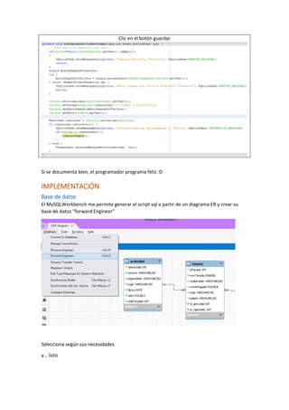 Desarrollar aplicación completa en Java con conexión base de datos ...