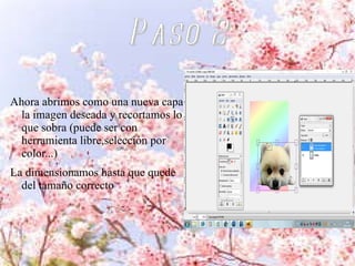 Con la herramienta de mezcla,utilizando el degradado,aplicamos el efecto deseado.