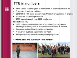 Ttu Programmes Pre-incubation program @ Tallinn University of Technology | PDF