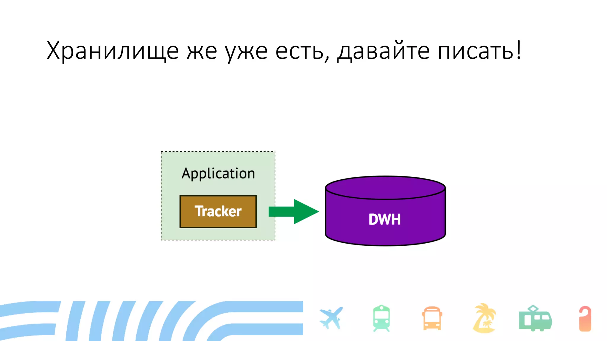 Хранилище же уже есть, давайте писать!
 