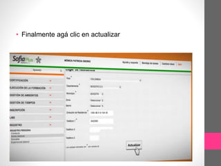 • Finalmente agá clic en actualizar
 