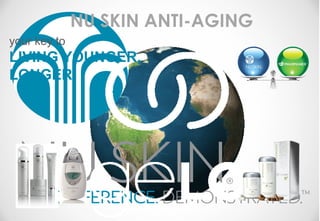NU SKIN ANTI-AGING
your key to
LIVING YOUNGER,
LONGER




                                   ®
 