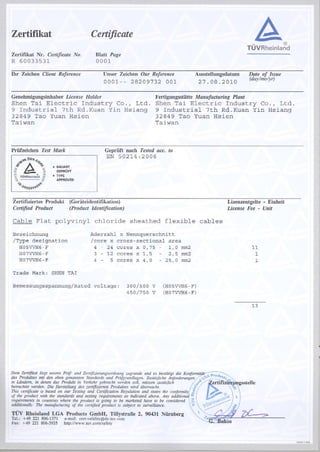 Tuv certificate
