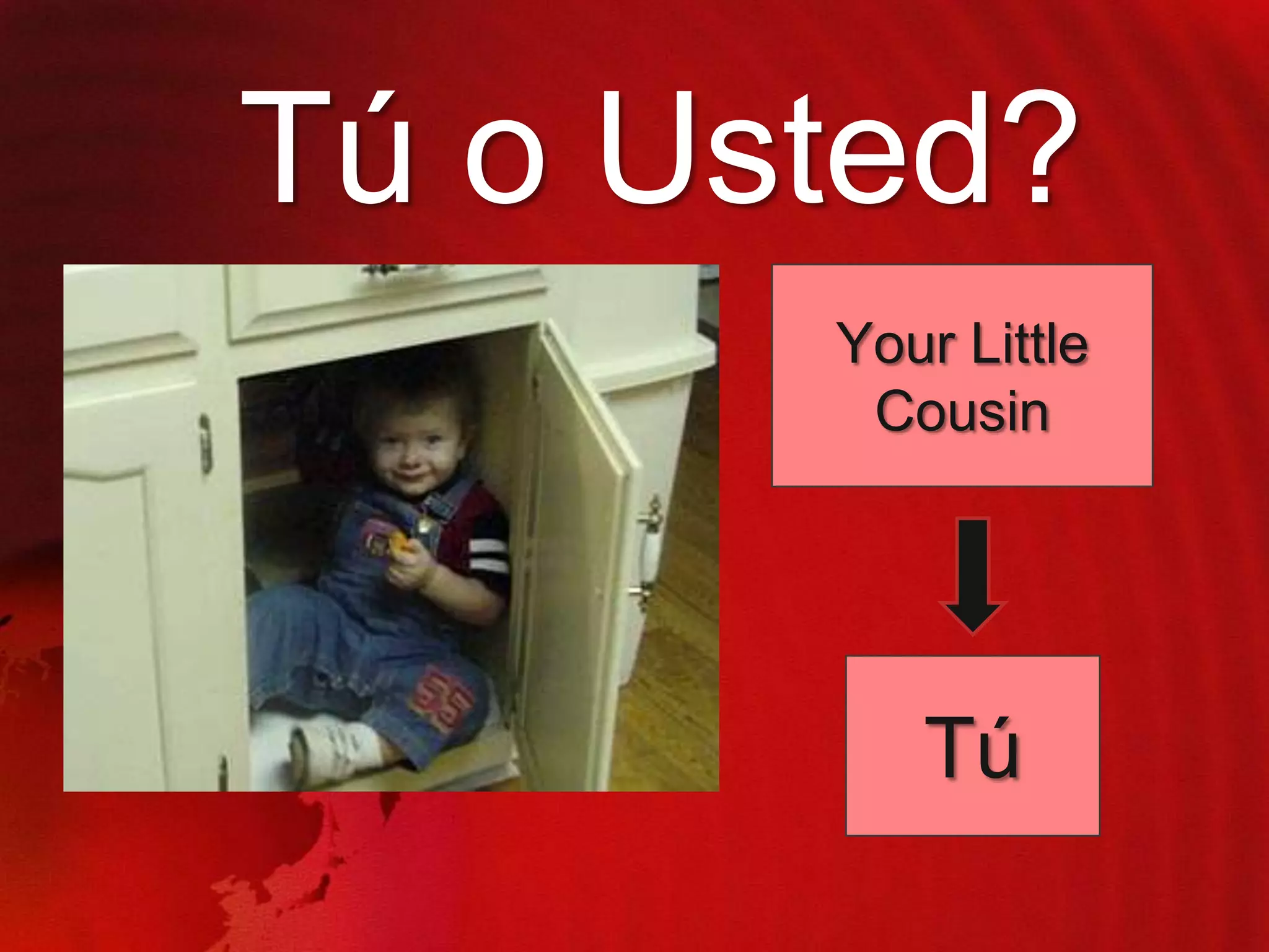 Tú o Usted?
Your Little
Cousin

Tú

 