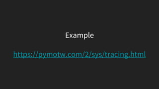 Tracing python applications | PPT