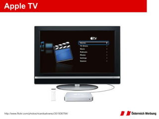 Apple TV http://www.flickr.com/photos/ricardoalvarez/351936784/   