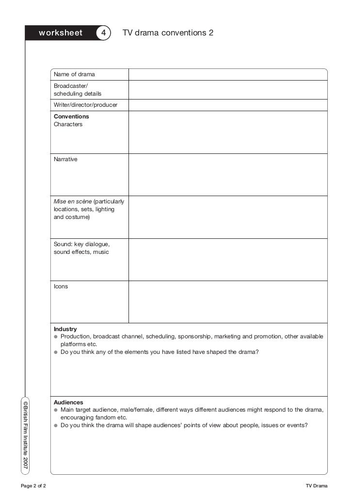 Worksheets Drama Worksheets tv drama worksheets 8 worksheet 4