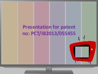 Presentation for patent
no: PCT/IB2013/055455
 