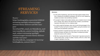 Entertrainment Industry and Streaming - January 2021