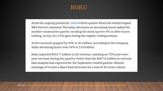 Entertrainment Industry and Streaming - January 2021