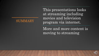 Entertrainment Industry and Streaming - January 2021