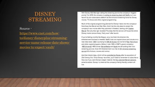 Entertrainment Industry and Streaming - January 2021