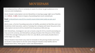 Entertrainment Industry and Streaming - January 2021