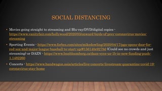 Entertrainment Industry and Streaming - January 2021