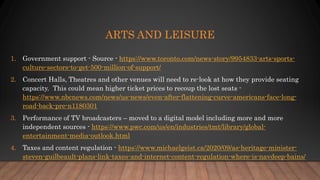 Entertrainment Industry and Streaming - January 2021