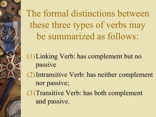 Transitiveness Transitive Verb and Direct Object | PPT